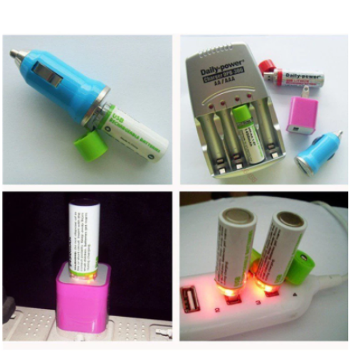 5USB CELL Rechargeable With LED Indicator Battery MQ0001. (1)